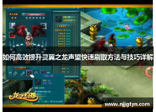如何高效提升灵翼之龙声望快速刷取方法与技巧详解